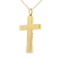 9ct Yellow Gold 30x20mm Solid Cross Pendant