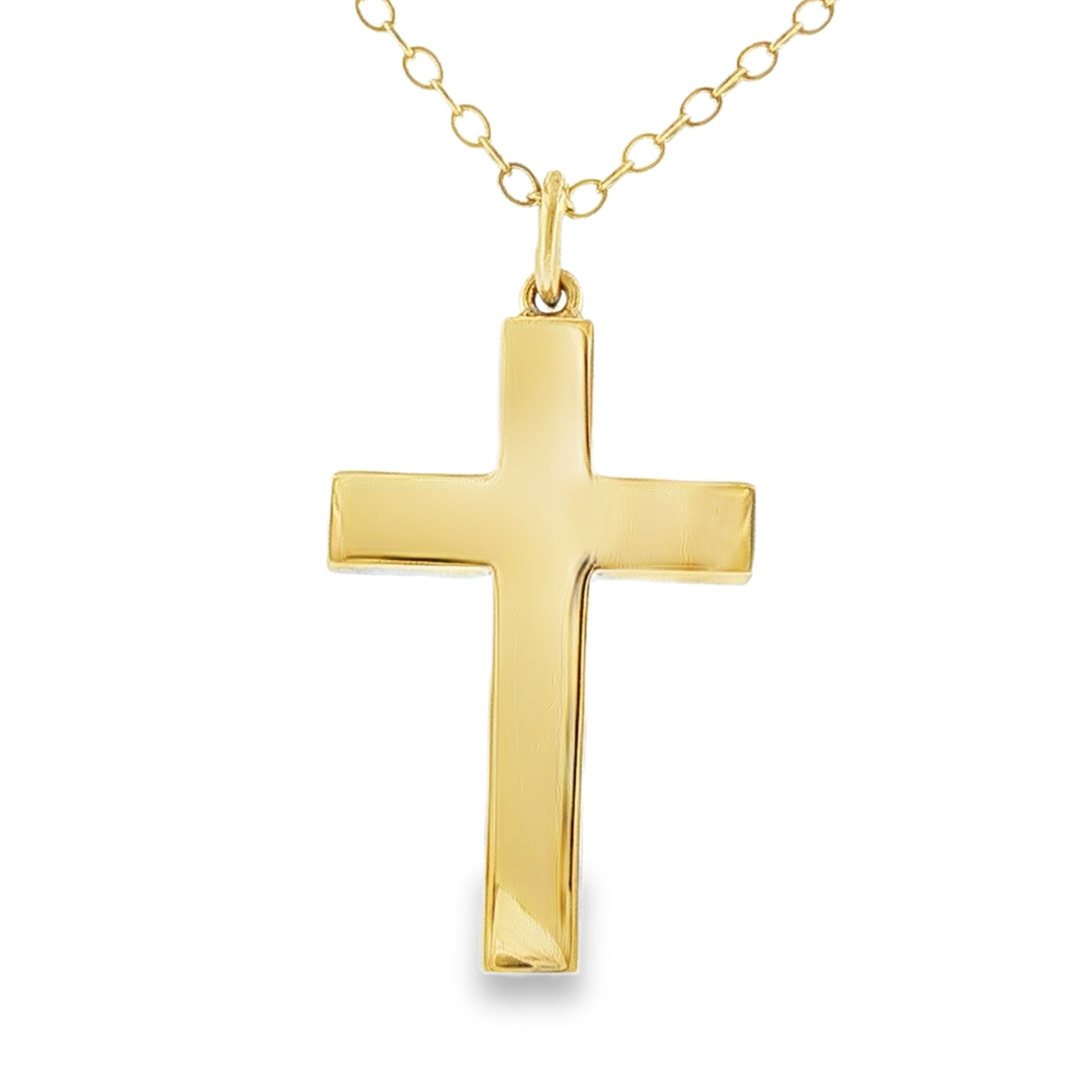 9ct Yellow Gold 30x20mm Solid Cross Pendant