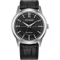 Citizen Rolan Black 41mm Leather Strap Watch AW2110-06E