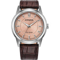 Citizen Eco-Drive Rolan Salmon 41mm Leather Strap Watch AW2110-14Z