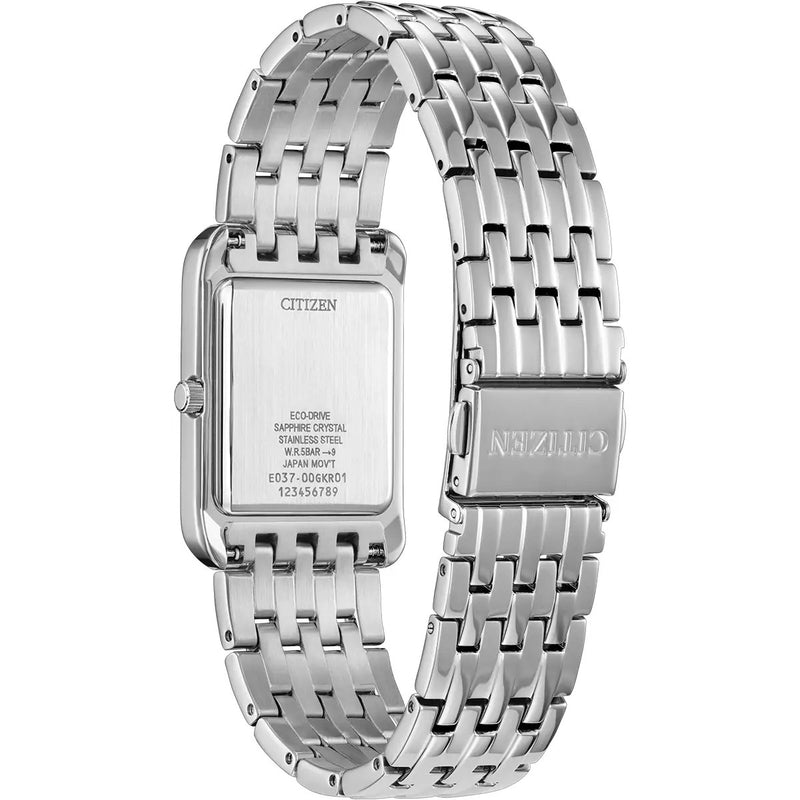 Citizen Eco-Drive Black 36x26.5mm Stainless Steel Bracelet Watch BJ6570-50E