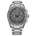 Citizen Eco-Drive Nighthawk Chronograph Grey 42mm Stainless Steel Watch CA0890-54H