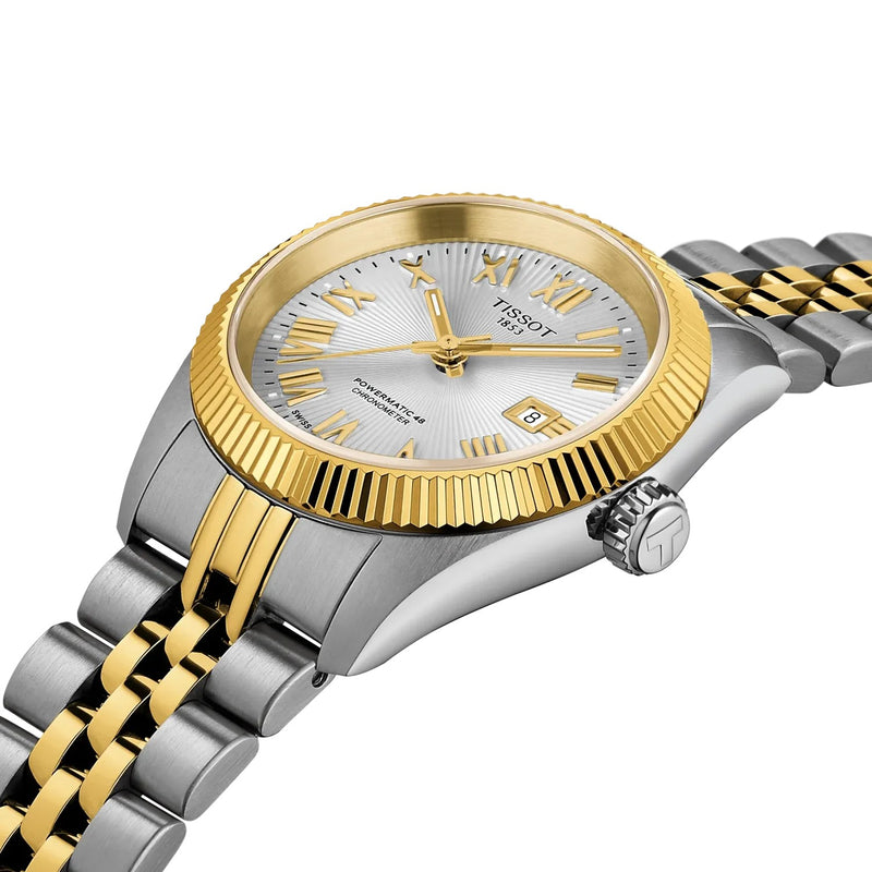 Tissot Ballade Powermatic 48 Cosc 30mm Two Tone Watch T1562082203301