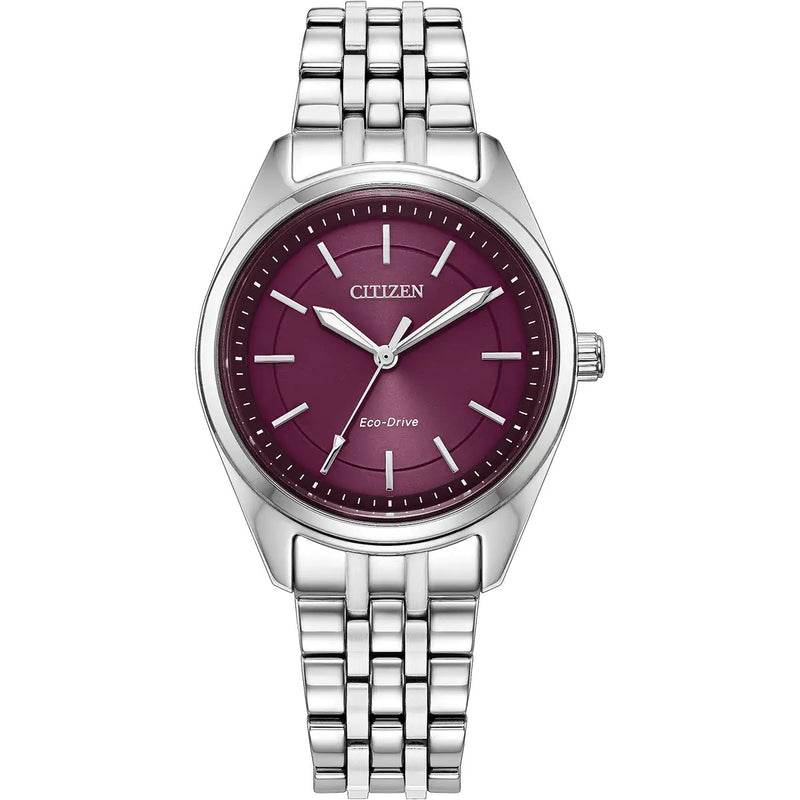 Citizen Eco-Drive Peyten Purple 30mm Stainless Steel Watch EM1230-54X