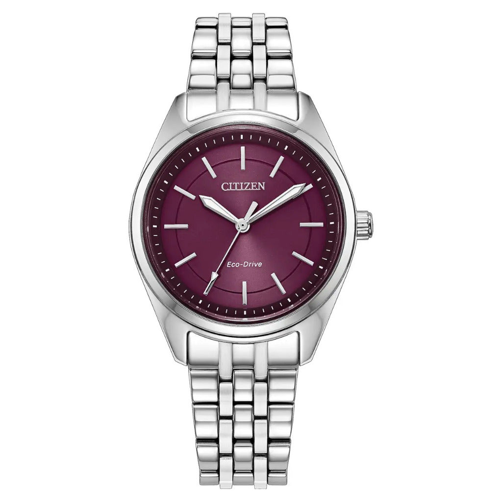Citizen Eco-Drive Peyten Purple 30mm Stainless Steel Watch EM1230-54X
