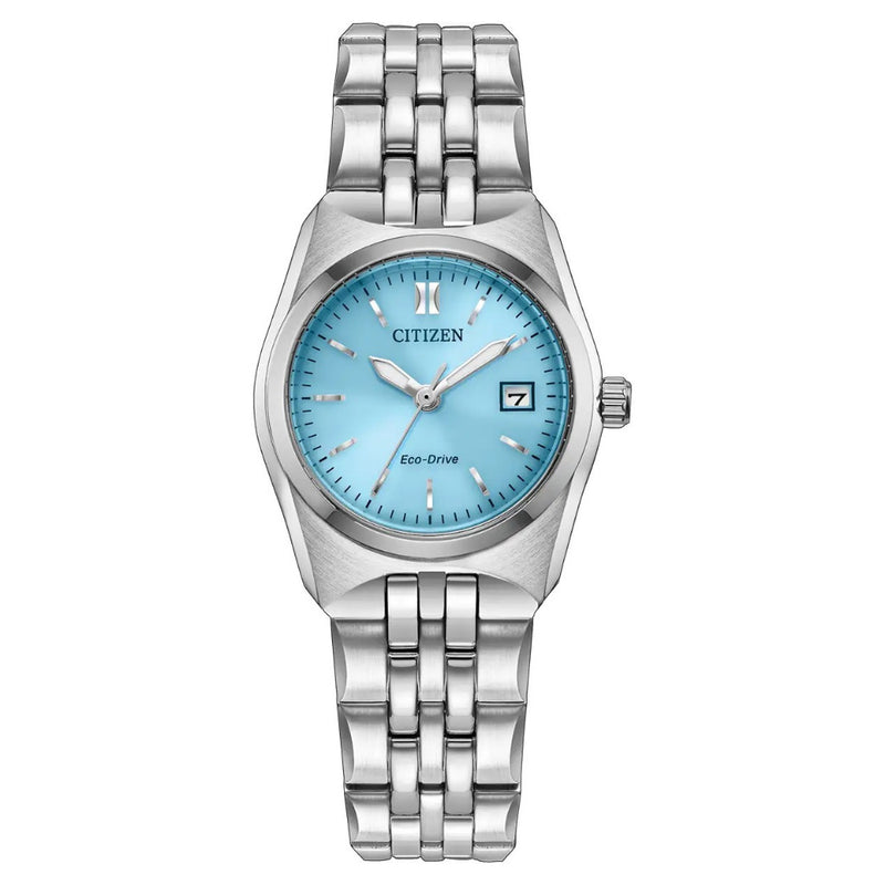 Citizen Eco-Drive Corso 27mm Blue Dial, Stainless Steel Watch EW2291-51L