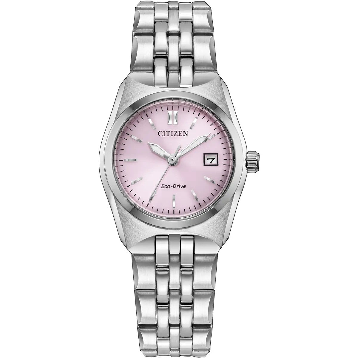 Citizen Eco-Drive Corso 27mm Pink Dial, Stainless Steel Watch EW2291-51X