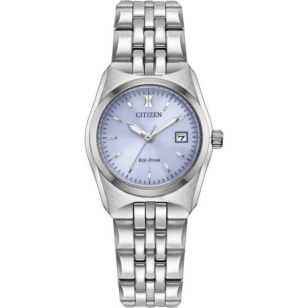 Citizen Eco-Drive Corso 27mm Purple Dial, Stainless Steel Watch EW2291-51Z