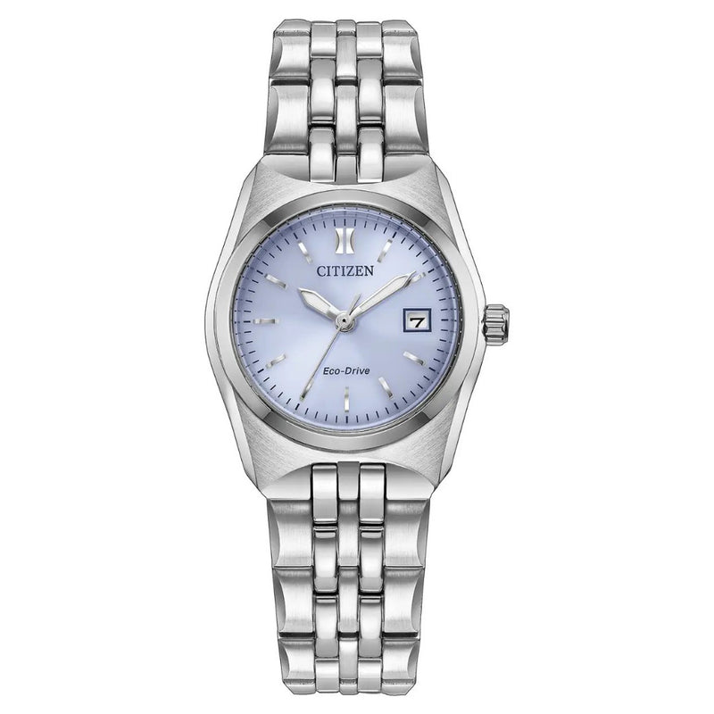 Citizen Eco-Drive Corso 27mm Purple Dial, Stainless Steel Watch EW2291-51Z