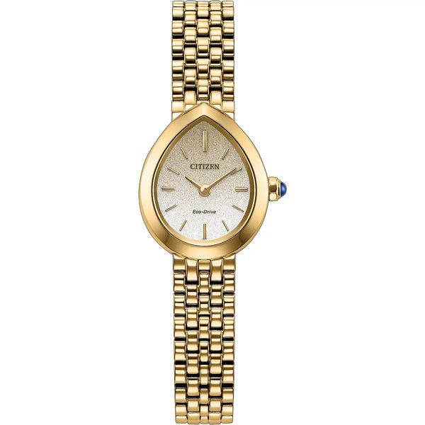 Citizen Eco-Drive L Rainell 20mm White Dial, Gold Tone Watch EX1552-59A
