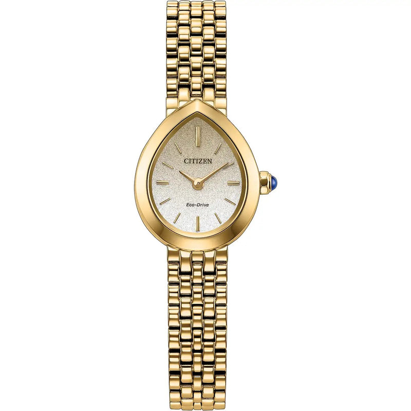 Citizen Eco-Drive L Rainell 20mm White Dial, Gold Tone Watch EX1552-59A