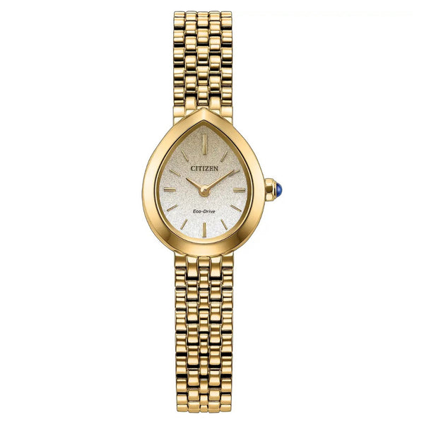 Citizen Eco-Drive L Rainell 20mm White Dial, Gold Tone Watch EX1552-59A
