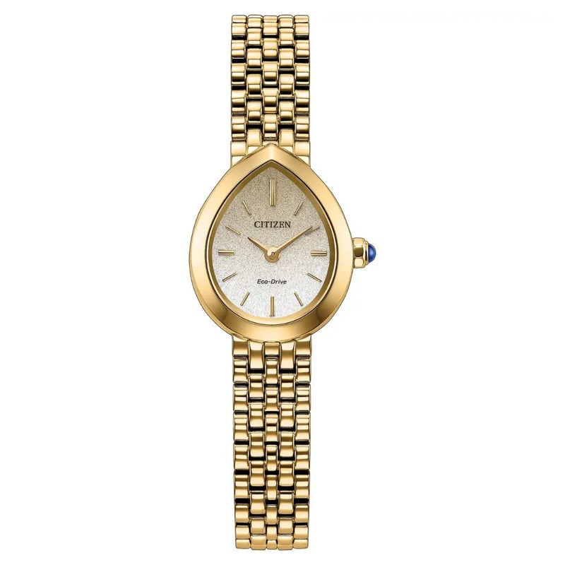 Citizen Eco-Drive L Rainell 20mm White Dial, Gold Tone Watch EX1552-59A