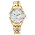 Citizen Eco-Drive Peyten, 30mm Mother-of-Pearl Dial, Gold Tone Watch EM1232-59D