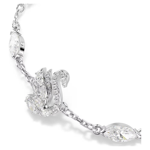 Swarovski Swan Mixed cuts, White, Rhodium plated Bracelet