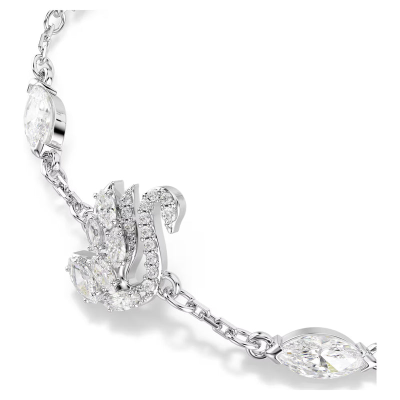 Swarovski Swan Mixed cuts, White, Rhodium plated Bracelet