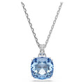 Swarovski Millenia Cushion cut, Blue, Rhodium plated Pendant