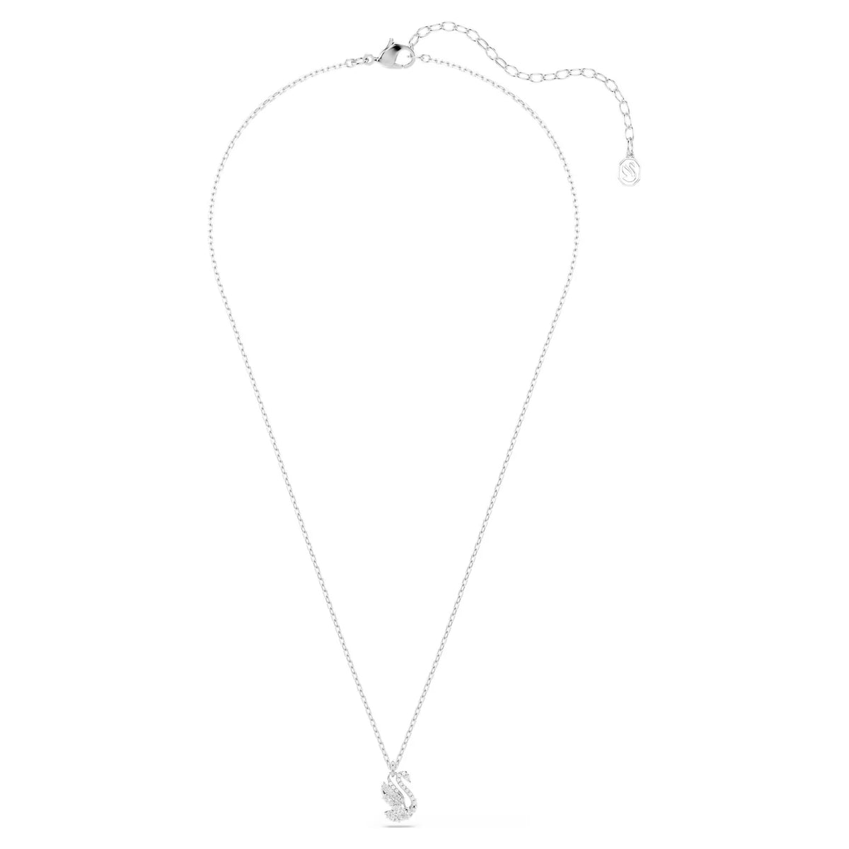 Swarovski Mixed cuts, Swan, White, Rhodium plated Pendant