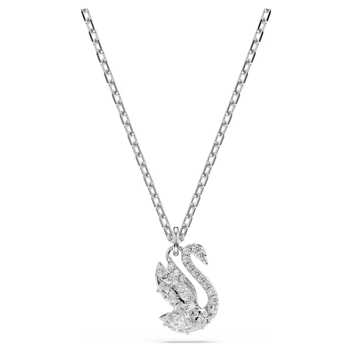 Swarovski Mixed cuts, Swan, White, Rhodium plated Pendant