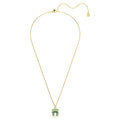 Swarovski Millenia Cushion cut, Green, 18K gold finish Pendant