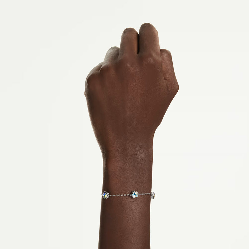 Swarovski Chroma Star, White, Rhodium plated Bracelet