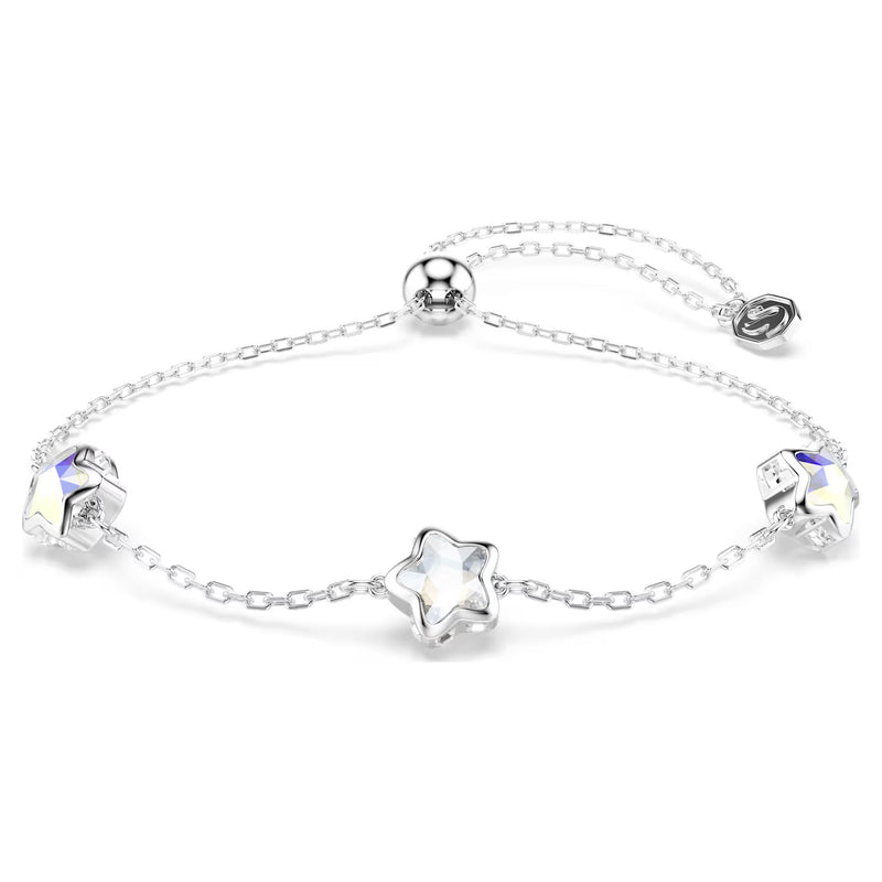 Swarovski Chroma Star, White, Rhodium plated Bracelet
