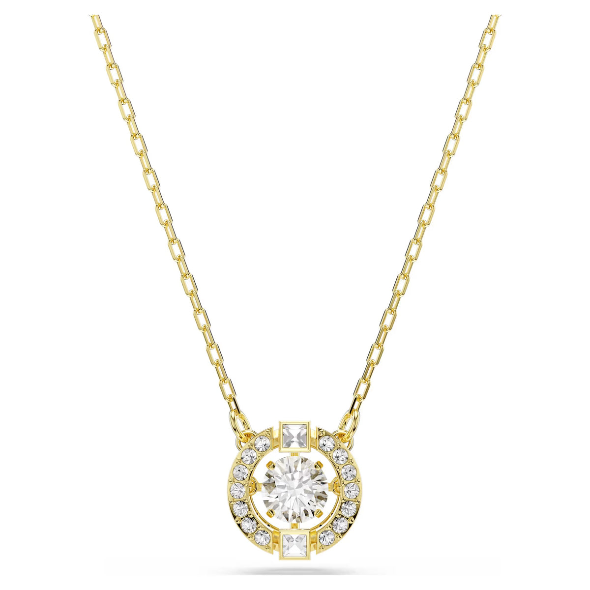 Swarovski Una Angelic Mixed cuts, White, 18K gold finish Pendant