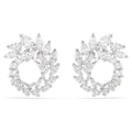 Swarovski Mesmera Marquise cut, White, Rhodium plated Hoop Earrings