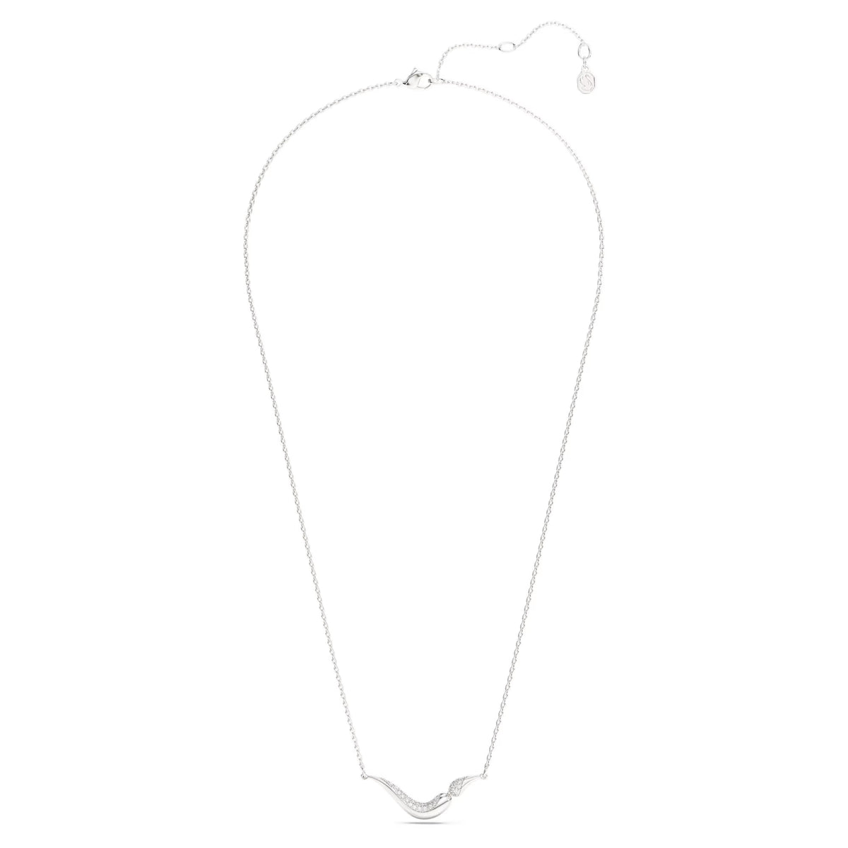 Swarovski Classica Round cut, White, Sterling silver Necklace