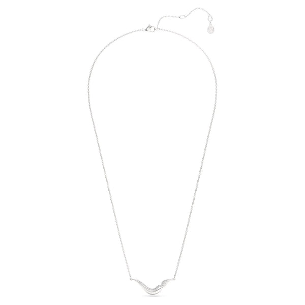 Swarovski Classica Round cut, White, Sterling silver Necklace