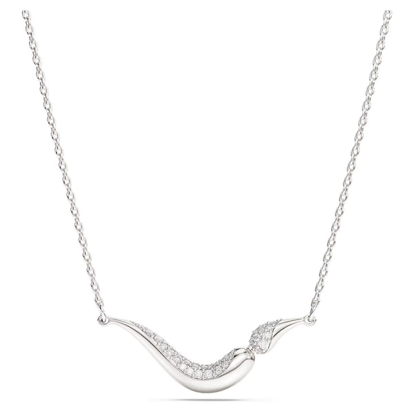 Swarovski Classica Round cut, White, Sterling silver Necklace