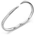 Swarovski Vienna Round cut, Swan, White, Rhodium plated Bangle