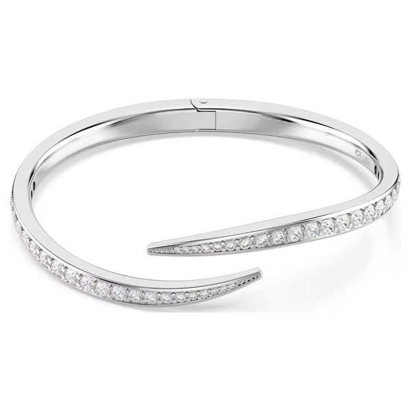 Swarovski Vienna Round cut, Swan, White, Rhodium plated Bangle