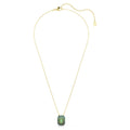 Swarovski Sublima Octagon cut, Green, 18K gold finish Pendant