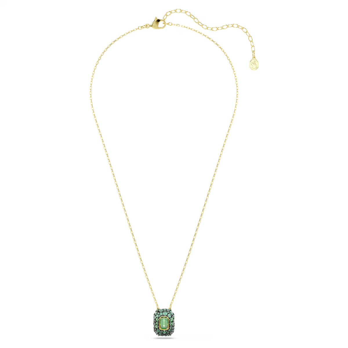 Swarovski Sublima Octagon cut, Green, 18K gold finish Pendant
