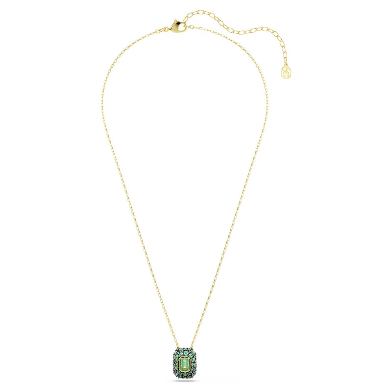 Swarovski Sublima Octagon cut, Green, 18K gold finish Pendant