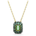 Swarovski Sublima Octagon cut, Green, 18K gold finish Pendant