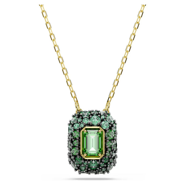 Swarovski Sublima Octagon cut, Green, 18K gold finish Pendant