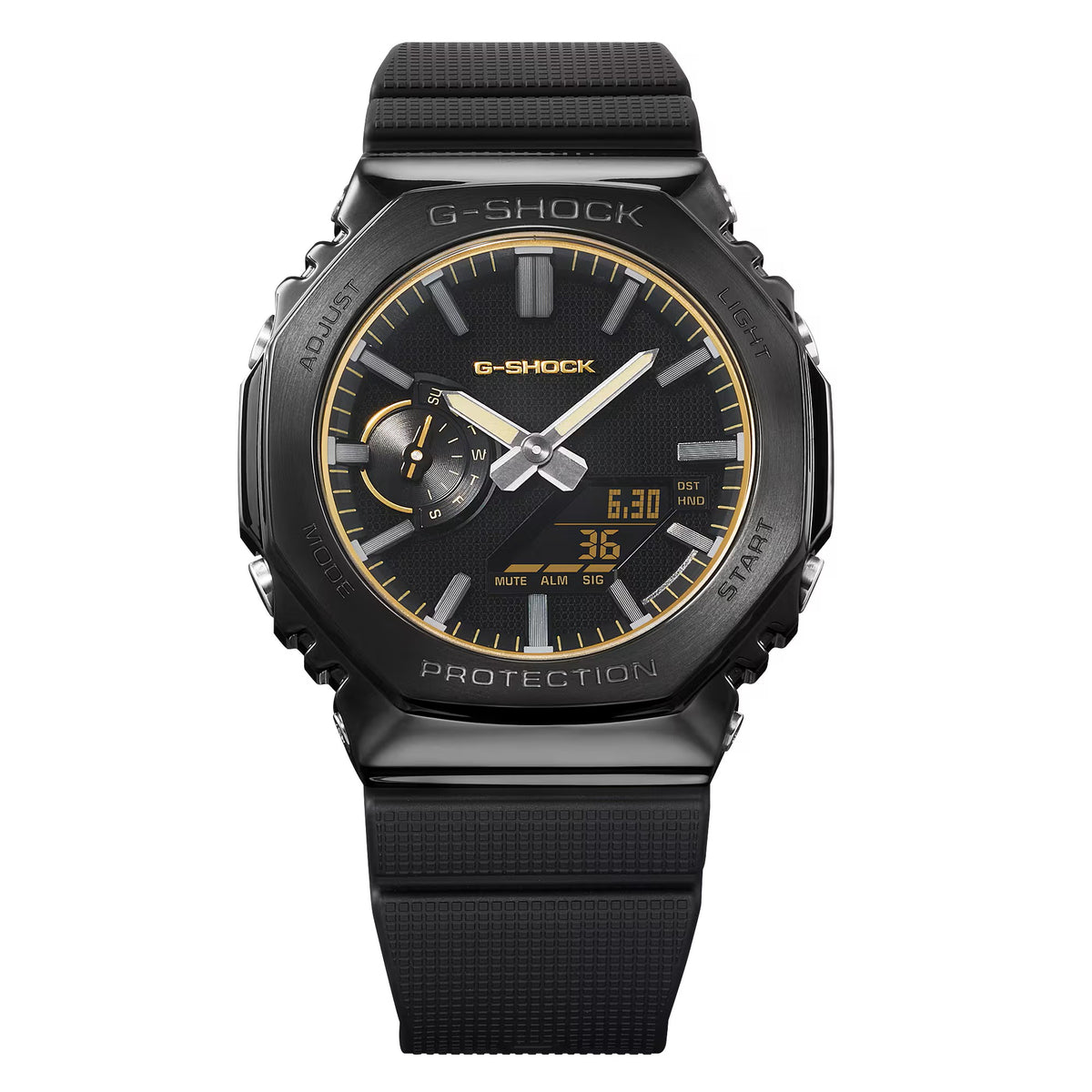 G-SHOCK 2100 Series Luxe Black and Gold Steel GM-2100LXB-1A9ER