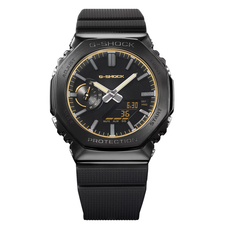 G-SHOCK 2100 Series Luxe Black and Gold Steel GM-2100LXB-1A9ER