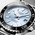 Longines HydroConquest Frosted Blue 39mm Steel  Mesh Bracelet Watch L3.779.4.99.6