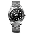 Longines HydroConquest Black 42mm Steel Mesh Bracelet Watch L3.788.4.70.6