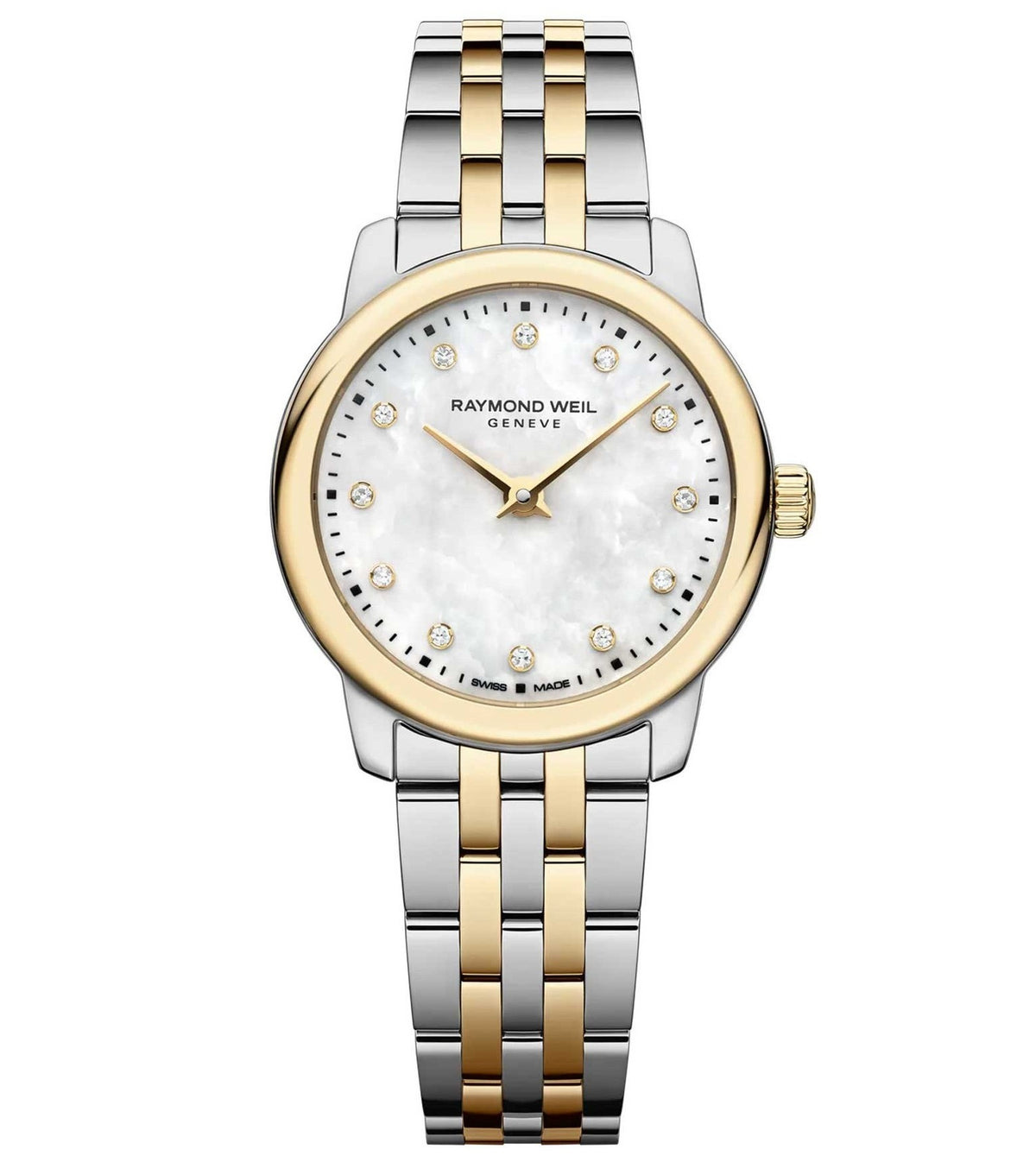 Raymond Weil Toccata Classic 24mm MOP and Diamond Dial, Two Tone Watch 5024-STP-97081