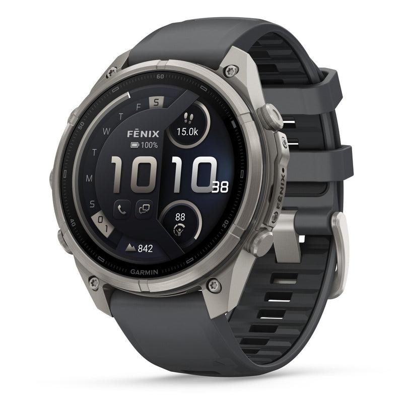 Garmin Fenix® 9 Pro - inReach®, 47mm, Titanium with Graphite/Black Silicone Band Watch 010-04336-21