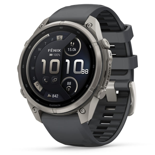 Garmin Fenix® 9 Pro - inReach®, 47mm, Titanium with Graphite/Black Silicone Band Watch 010-04336-21