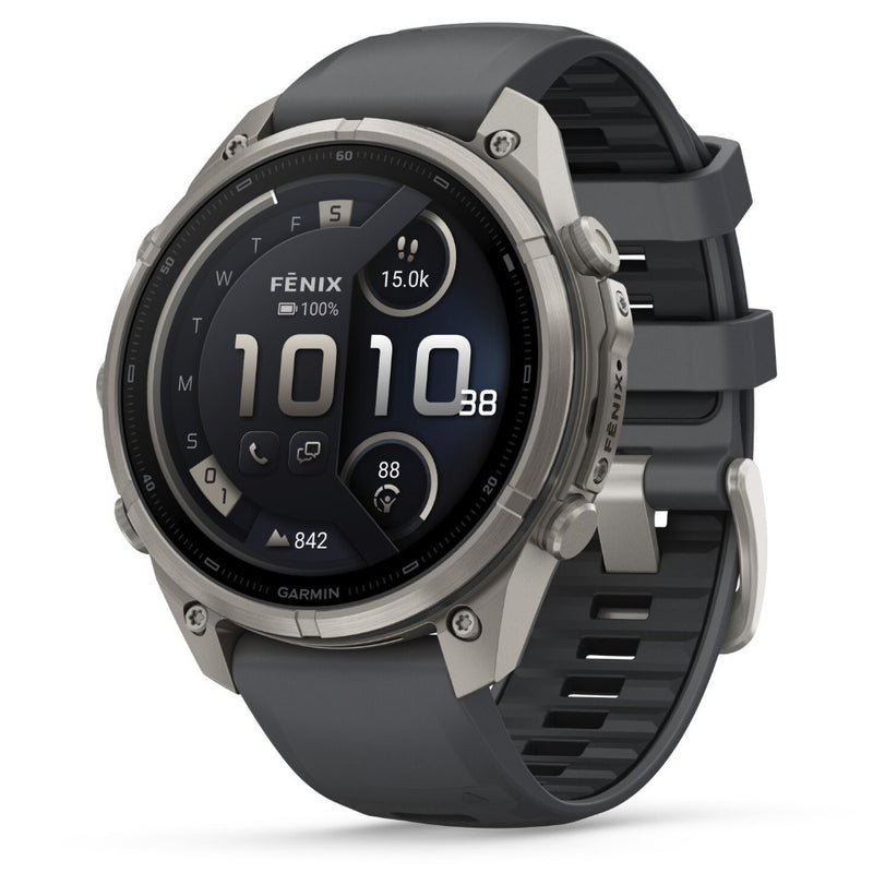 Garmin Fenix® 9 Pro - inReach®, 47mm, Titanium with Graphite/Black Silicone Band Watch 010-04336-21