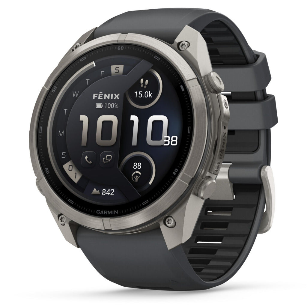 Garmin Fenix® 9 Pro - inReach®, 51mm, Titanium with Graphite/Black Silicone Band Watch 010-04337-21