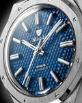 Nivada Grenchen F77 Blue MK2 No Date 38mm Stainless Steel Watch 68045A77