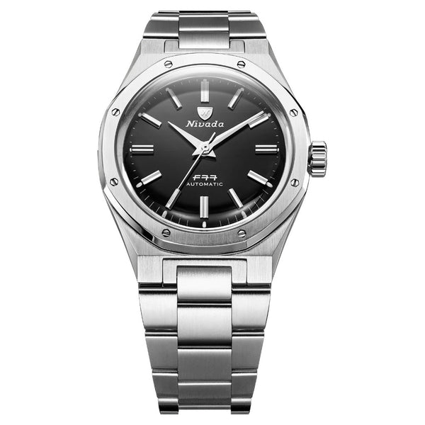 Nivada Grenchen F77 Dark Onyx MK2 38mm Watch 68035A77