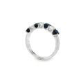 Sapphire & Diamond Oval Cut Platinum Eternity Ring
